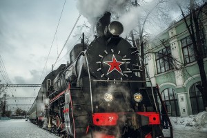 Steam Locomotive At Riga Station