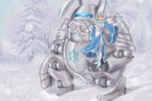 Cyber-snow Maiden And A Mobile Rabbit Armor