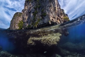 Thailand Lone Rock In The Andaman Sea
