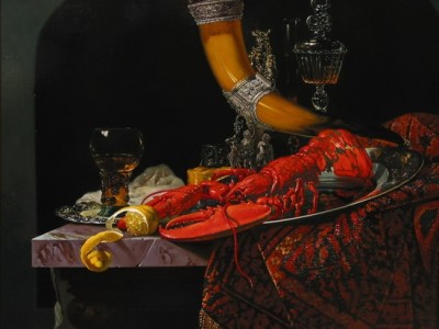 Натюрморт с омаром, рогом для вина и бокалами 1653.jpg