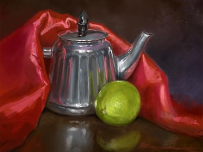 Life Study 4.5.12 Teapot &amp; Lime.jpg